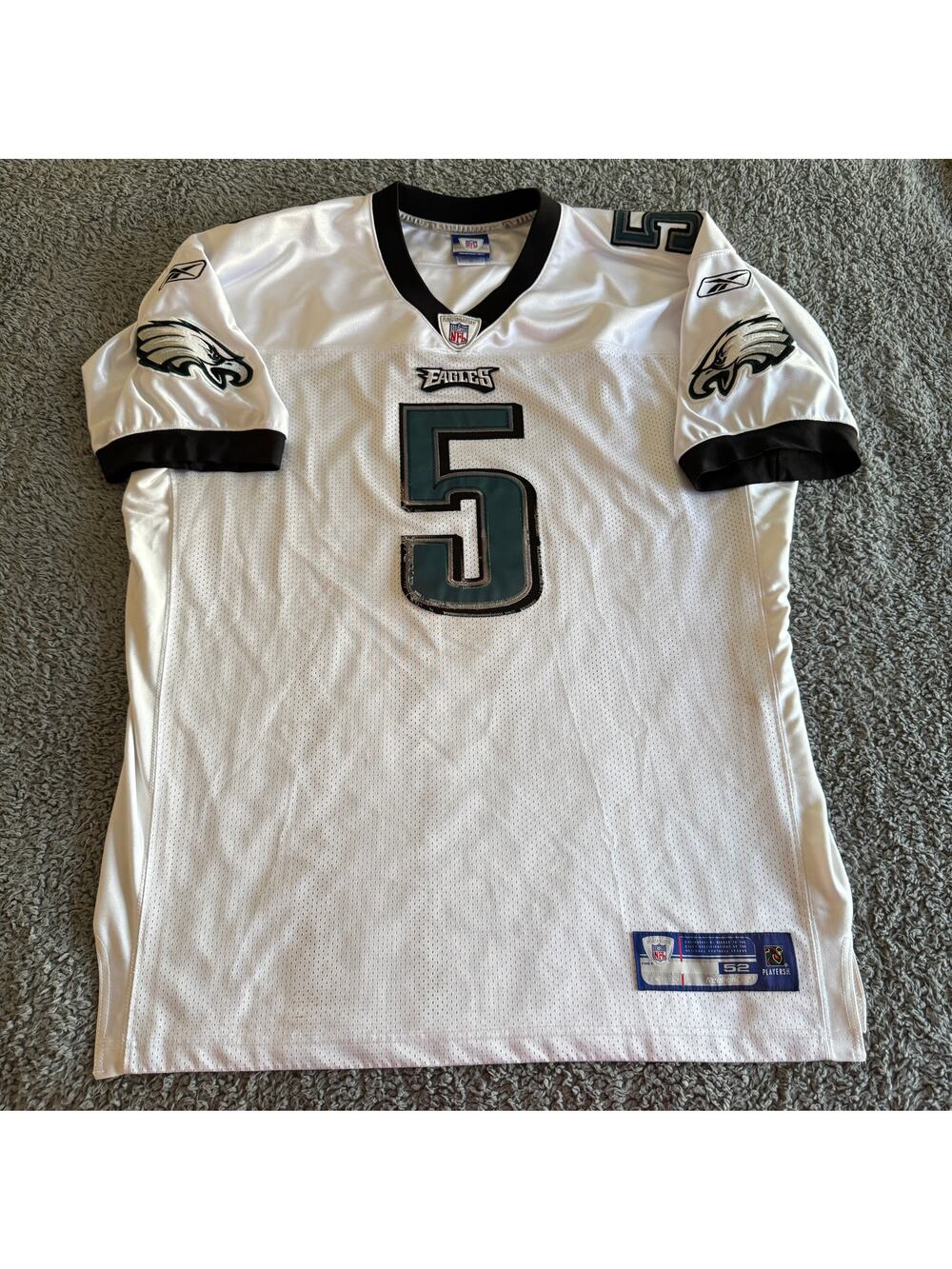 Donovan McNabb 2005 Reebok NFL Philadelphia Eagles 100% Authentic Jersey 52 XXL